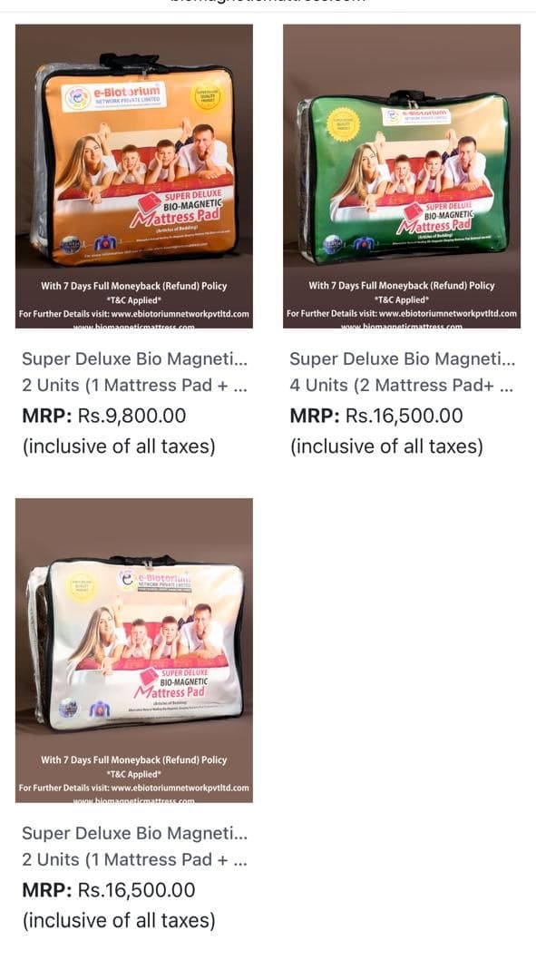Super Deluxe Bio Magnetic Mattress Pad