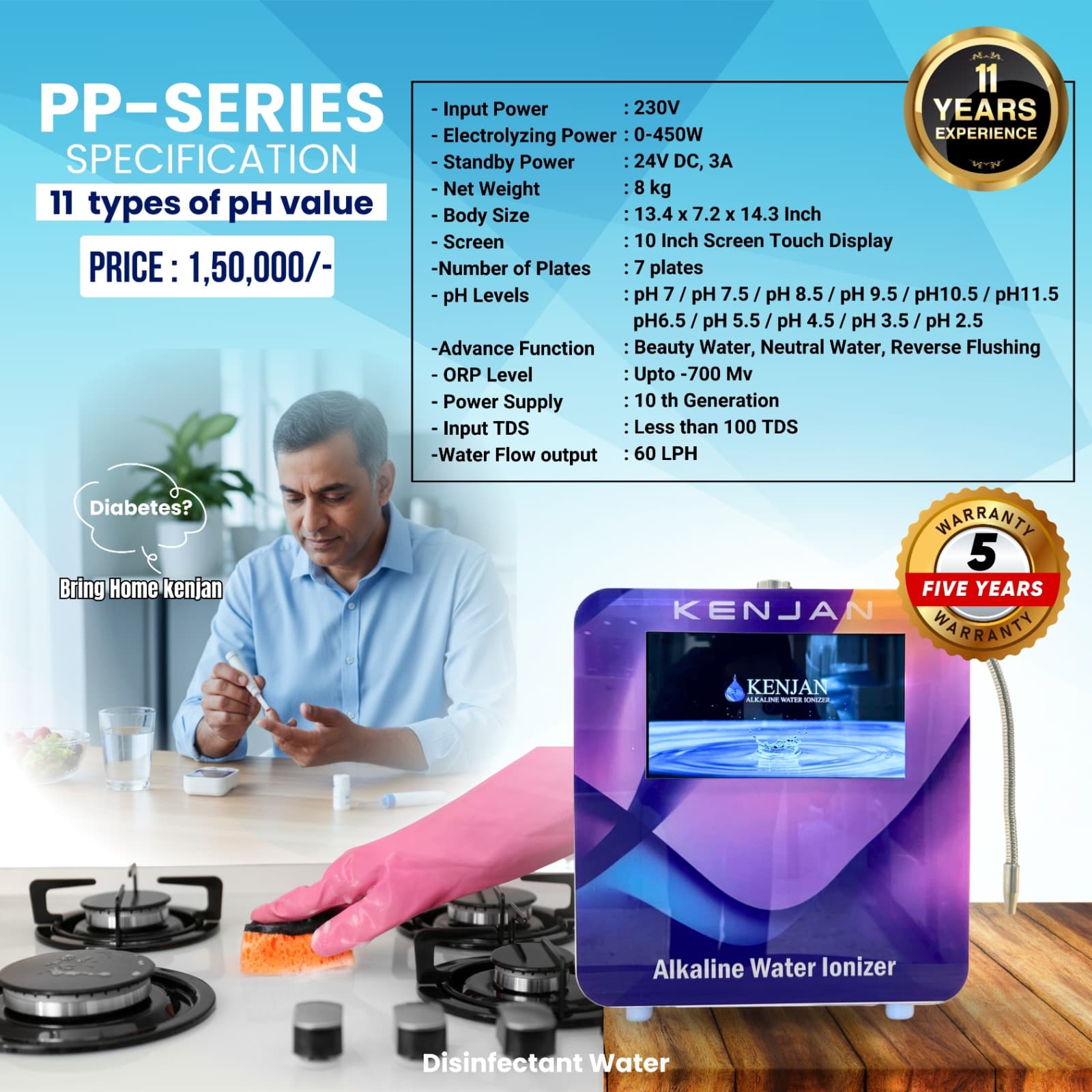 Kenjan Alkaline Water Ionizer — PP Series